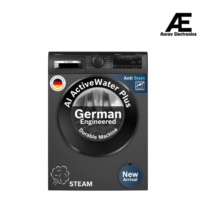 Bosch WGA242IRIN 9 Kg 5 Star Front Load Fully Automatic Washing Machine, AI ActiveWater Plus, Auto Dosing, 1200 RPM