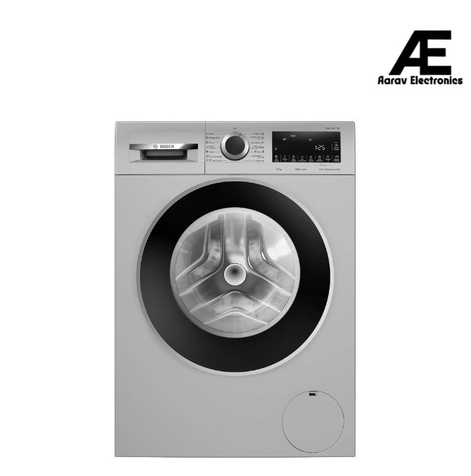 Bosch 9KG 5 Star Series 6 Fully-Automatic Front Loading Washing Machine (WGA244ZSIN Silver, AI active water plus, In-Built Heater)