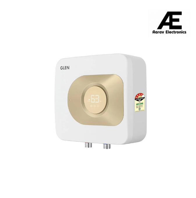 Glen Water Heater Digital Controls with Remote 15 Litre 2000W 8 Bar Pressure Glasslined Tank, 2 years warranty (WH-7055SQWH15LD) White