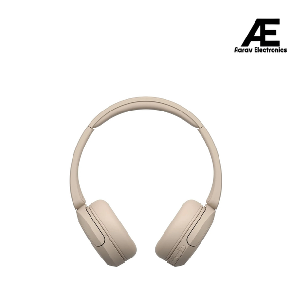 Sony WH-CH520 Wireless Bluetooth Headphones on Ear with Mic, Up to 50Hrs Battery, Quick Charge, DSEE Upscale, Multipoint Connectivity, Voice Assistant, Customized EQ-Beige.