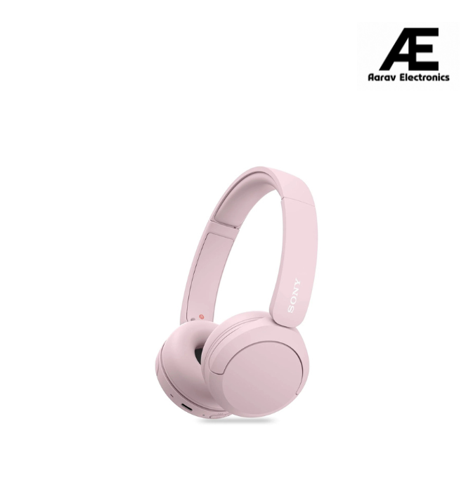 Sony WH-CH520 Wireless Bluetooth Headphones On Ear with Mic, Up to 50Hrs Battery-Pink