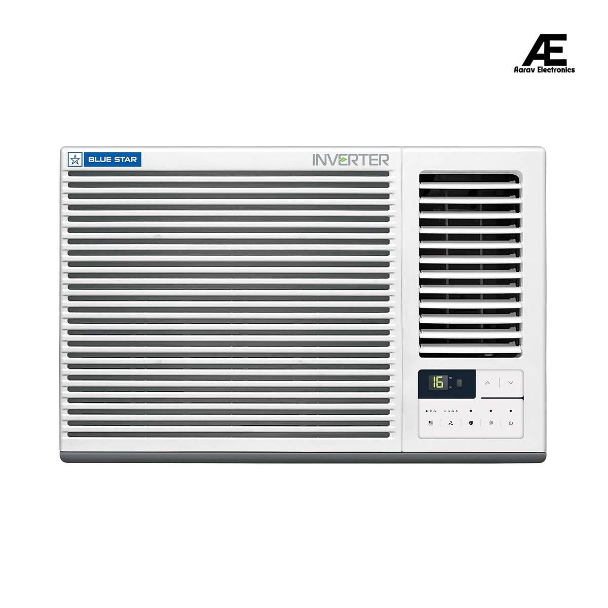 Blue Star 1.5 Ton 3 Star, Inverter Window AC (Copper, 2 Way Swing, Multi Sensors, Blue Fins, Self Diagnosis, WIA318GXU, White)