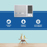 Blue Star 1.5 Ton 5 Star, Inverter Window AC (Copper, 2 Way Swing, Multi Sensors, Blue Fins, Self Diagnosis, WIA518LXU, White)