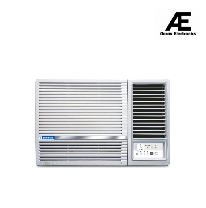 Blue Star 2 Ton 3 Star Inverter Window AC (Copper, Turbo Cool, Fan Modes-Auto/High/Medium/Low, Hydrophilic Blue Fins, Dust Filters, Self-Diagnosis, WID324L, White)