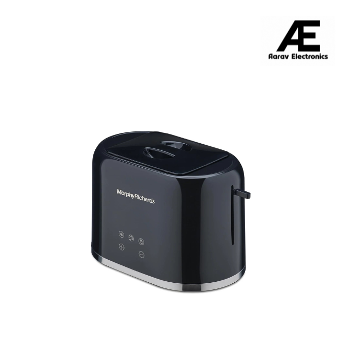 Morphy Richards Windsor Series Digital 2 Slice 800W Pop Up Toaster|8-Browning Levels|Reheat&amp;Defrost|Wide Bread Slots|Bun Warmer|Dust Cover|Removable Crumb Tray|2-Yr Warranty By Brand|Black,800 Watts