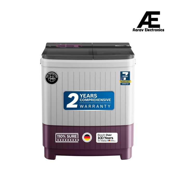 Bosch 8 kg 5 Star Semi-Automatic Top Loading Washing Machine (2025 Model, WJP802V0IN, 3 Wash Programs, Anti-Rust Body, 1300 RPM Spin Speed, Wine, 2 Years Comprehensive Warranty) Visit the Bosch Store