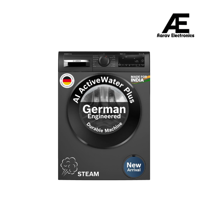 Bosch 12 kg (washer), 7 kg (Dryer) 5 Star Front Load Fully Automatic Washer Dryer Machine, AI ActiveWater, Inbuilt heater, 14 Wash Programs, 66L Large Drum, Cast Iron Grey, WNA2740RIN (2026 model