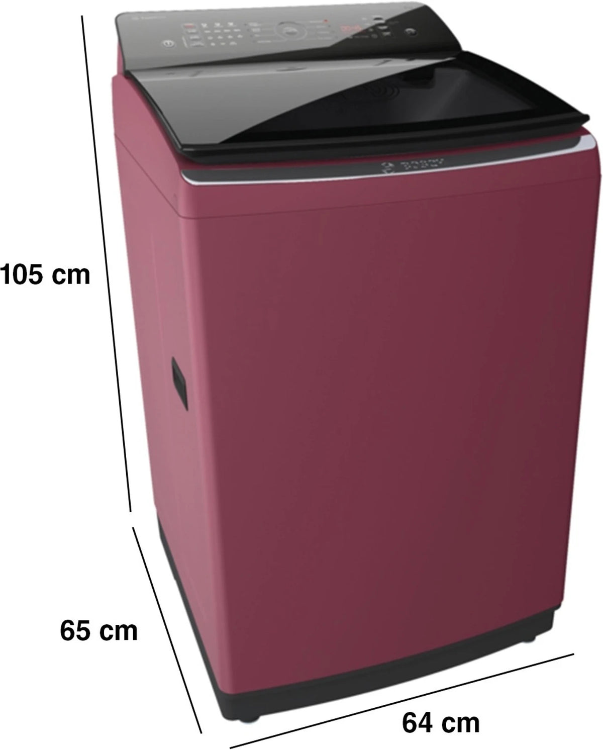 Bosch 8 kg Fully Automatic Top Load Washing Machine (Black, Maroon)