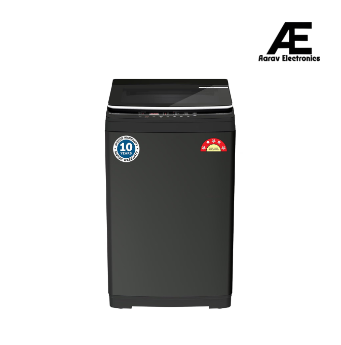 Bosch 9 KG 5 Star Fully Automatic Top Loading Washing Machine,Inbuilt Heater,Glass Lid with chrome finish,Tempered Glass with Soft Closing Lid,Unique display with 10 Button, Vietnam Black,(WOE90EV0IN)