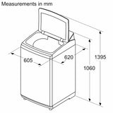 Bosch 10 kg 5 Star Fully Automatic Top Load Washing Machine (WOI105B0IN, Grey)