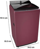 Bosch 8 kg Fully Automatic Top Load Washing Machine (WOI804M7IN, Black & Maroon)
