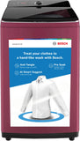 Bosch 8 kg Fully Automatic Top Load Washing Machine (WOI804M7IN, Black & Maroon)