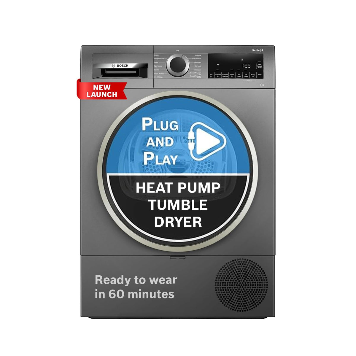 Bosch WQG2420RIN 9 Kg Heat Pump Tumble Dryer | Front Load, AutoDry, Condensing Dryer (2026)