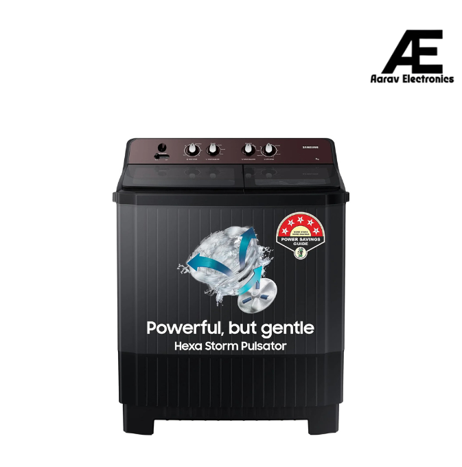 Samsung 9 Kg 5 Star Semi-Automatic Top Load Washing Machine Appliance (WT90B3560RB/TL,DARK GRAY)