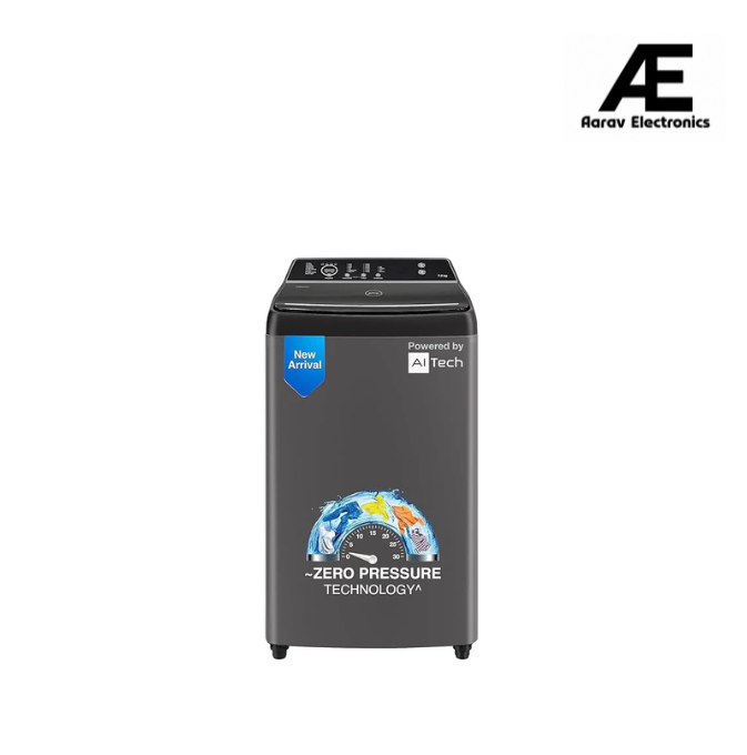 Godrej 7.5 Kg 5 Star Zero Pressure Technology Fully-Automatic Top Load Washing Machine (WTEON VLVT 75 5.0 FDTN MTBK, Metallic Black, With 26 Flexi Wash Programs)
