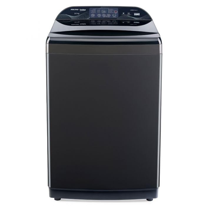 Voltas Beko 10 Kg, 5-Star, Fully Automatic Top Load Washing Machine (WTL1006UEAH / DPB0HD, Dark Grey)
