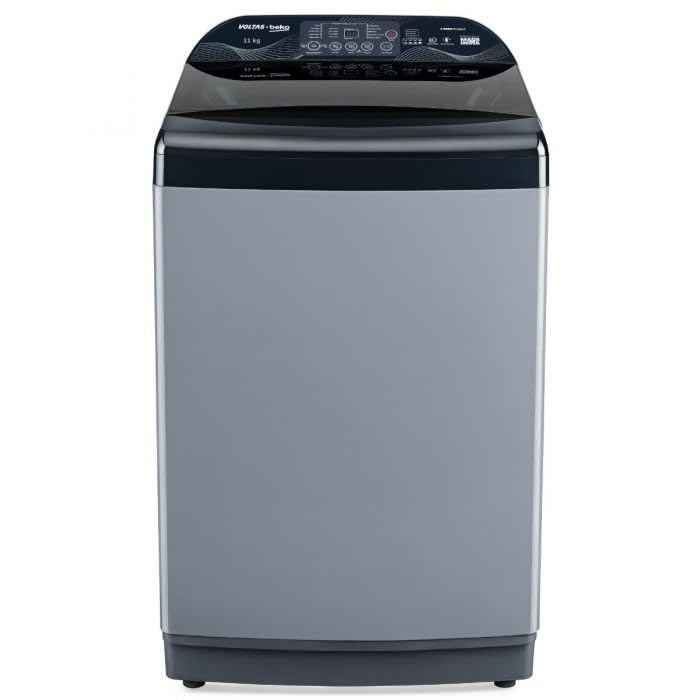 Voltas beko 11 Kg, 5-Star, Fully Automatic Top Load Washing Machine (WTL1106UEA / SPB0OD, Grey)