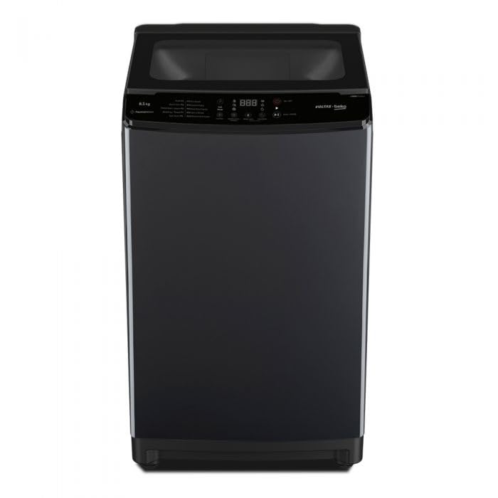 VOLTAS BEKO 8.5 Kg, 5-Star, Fully Automatic Top Load Washing Machine (WTL8507VAA/DPC0OD, Dark Grey)