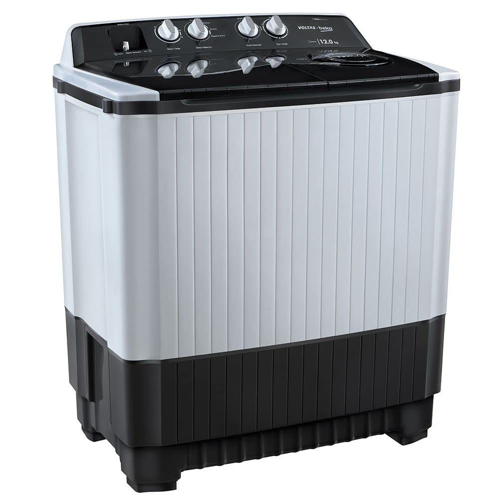 Voltas Beko 12 Kg Top Load Semi Automatic Washing Machine (Gray) Wtt120Agrt/Hb