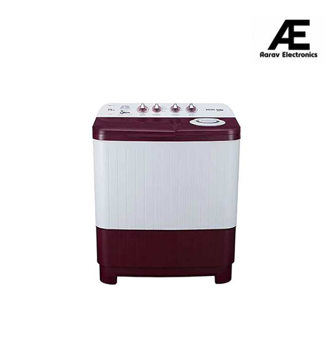 Voltas Beko 7.5 kg 5 Star Semi-Automatic Top Load Washing Machine (Special Pulsator Technology, WTT75DBRT, Burgundy)