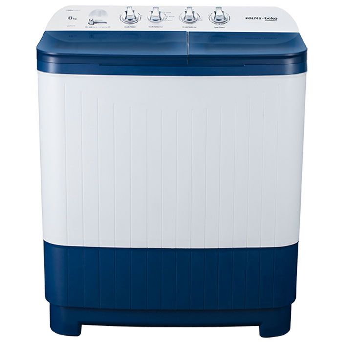 Voltas Beko 8 Kg 5 Star Semi Automatic Top Load Washing Machine (WTT80DBLG, Sky Blue)