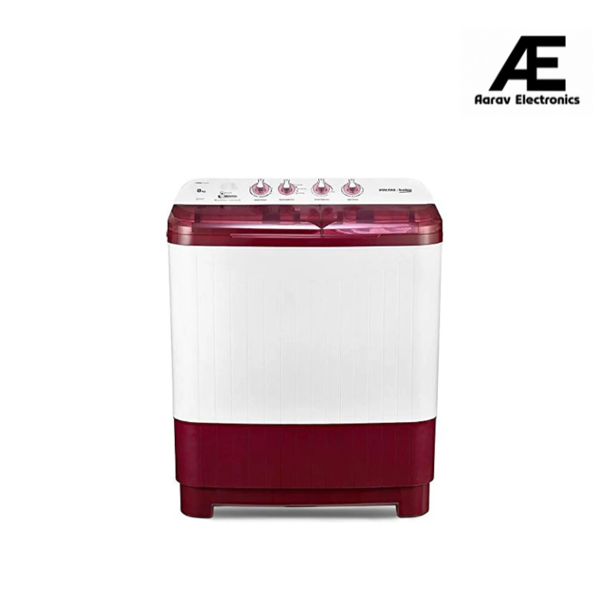 Voltas Beko 8 kg Semi-Automatic Top Loading Washing Machine (WTT80DBRT, Burgundy) 2020