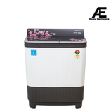 Voltas Beko WTT85DGRG/FLRS5 8.5 Kg 5 Star Semi Automatic Washing Machine  Double Waterfall Soft Glass Lid