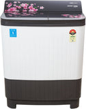Voltas Beko WTT85DGRG/FLRS5 8.5 Kg 5 Star Semi Automatic Washing Machine  Double Waterfall Soft Glass Lid