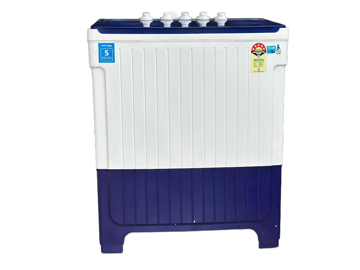 Voltas Beko 8.5 Kg Semi-Automatic Top Load Washing Machine, 5 Star Rating, Blue and White, WTT85UAA/BLSSWH5GFD