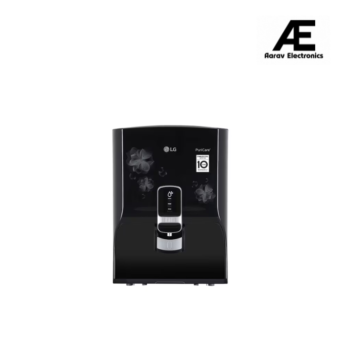 LG WW151NT 8L RO + UV + Mineral Booster Water Purifier with Dual Protection Stainless Steel Tank, EverFresh UV Plus & Digital Sterilizing Care (Black)