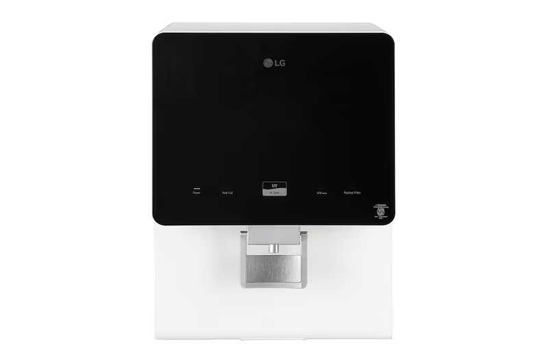 LG 8L RO+UV+MB Water Purifier with Stainless Steel Tank, Premium Glass Finish,(WW176GTBW)
