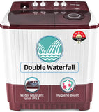 Voltas Beko by A Tata Product 12 kg A Tata Product Anti-allergen Hygiene Boost Washing Machine with Fast Dry and Water Proof IPX4 Panel Semi Automatic Top Load Maroon, White  (WTT120ABRT/HB)