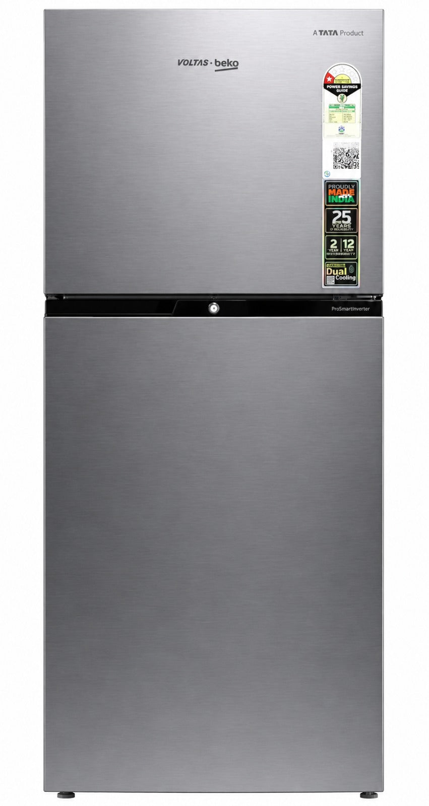 Voltas Beko RFF315D/1WPV100RXID 268L 1 Star Frost Free Double Door Refrigerator ( Hairline Silver )