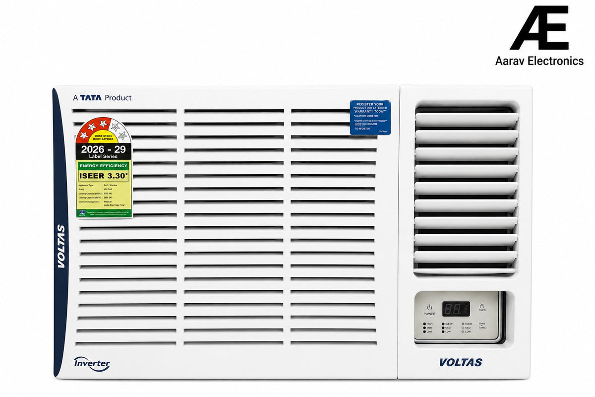 Voltas 183Inv Elite (2026 Series) 1.5 Ton 3 Star Inverter Window AC – Copper Condenser, Turbo Cooling, High Ambient Cooling up to 52°C, R32 Refrigerant