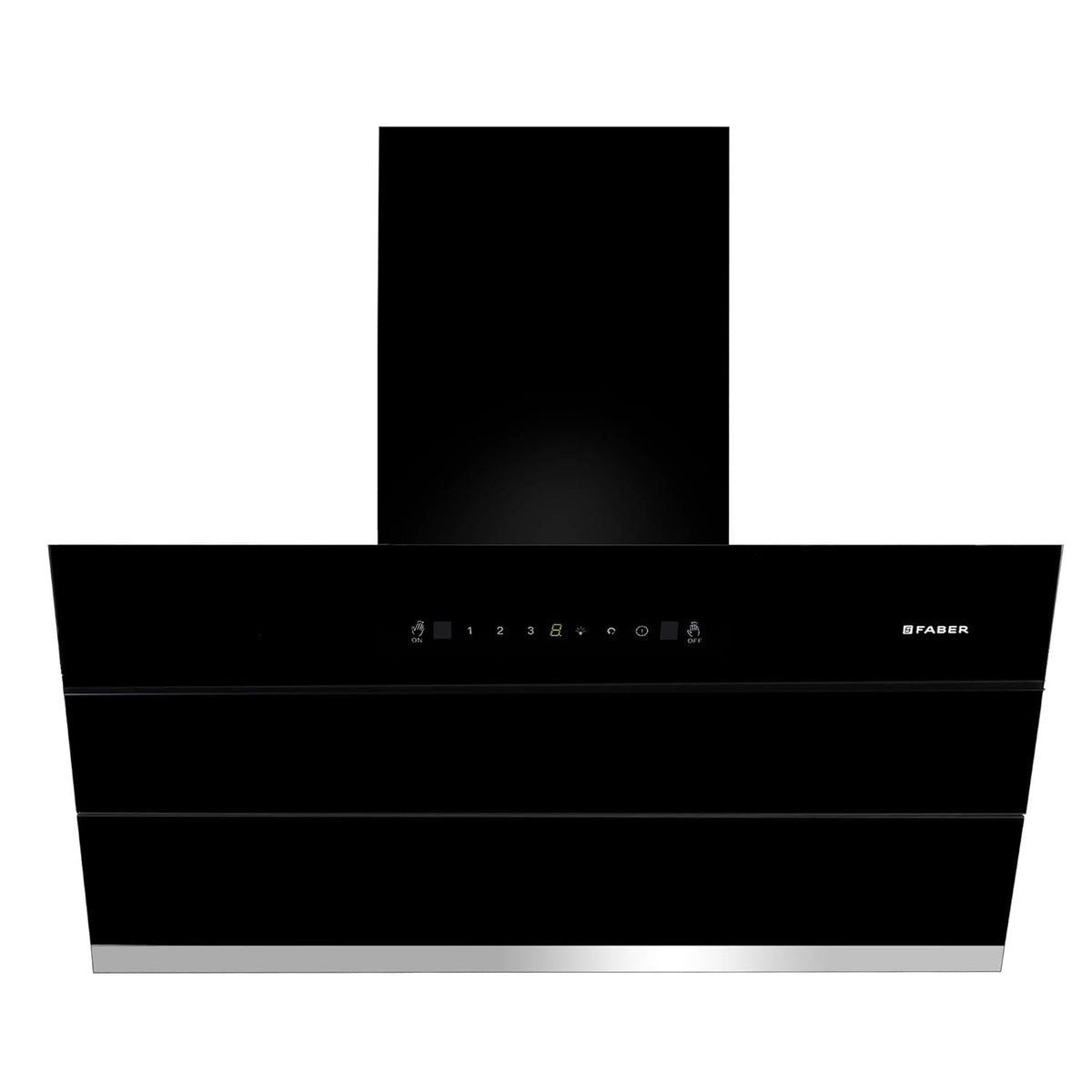 Faber 90cm 1350 m3/hr Autoclean Slant Chimney, Filterless, Lifetime on Motor, 5Yr Comprehensive Warranty, (ZENITH FL HC SC BK IN 90,Touch &amp; Gesture Control,Black)