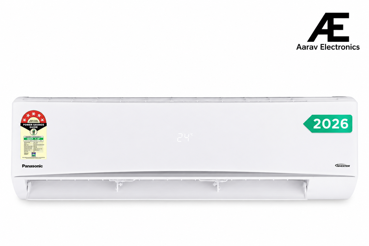 Panasonic 2 Ton 5 Star Inverter Split Smart AC MirAie(2026 Model)-8-in-1 Convertible Cooling,Wi-Fi Enabled with Google & Alexa Voice Control,100% Copper Condenser,High Airflow,CS/CU-ZU24CKY5FM