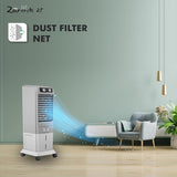 Havells Zurii-M 25L Tower Air Cooler for home | Powerful Air Delivery | Everlast Pump | Fully Collapsible Louvers | Bacteria Shield, High Density Honeycomb Pads | Heavy Duty (Light Grey/Grey)