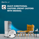 Havells Zurii-M 25L Tower Air Cooler for home | Powerful Air Delivery | Everlast Pump | Fully Collapsible Louvers | Bacteria Shield, High Density Honeycomb Pads | Heavy Duty (Light Grey/Grey)