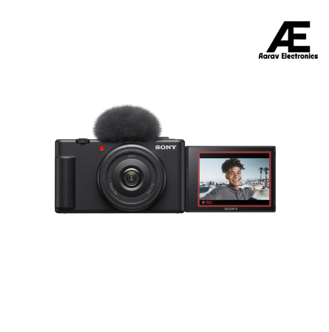 Sony Digital Camera ZV-1F for Content Creators with Ultra-Wide 20mm Prime Lens | Soft Skin Feature | Bokeh | Creative Look | Active Mode Stabilisation -Black
