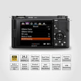 Sony Alpha ZV-E10K Mirrorless Vlog Camera with SELP1650 Ver. 2 Lens | 24.2MP APS-C, 4K, Power Zoom
