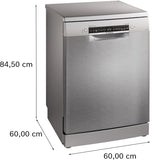 Bosch 15 Place Series-6 Settings free-standing Dishwasher 60 cm Brushed steel anti-fingerprint,with Wi-Fi Dishwasher, (SMS6HMI00I, Silver)