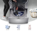 LG 2 Kg Twin Wash Mini, Twin Wash Compatible Miniwash SideKick Pedestal Washing Machine, F8K5XNK4