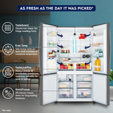 Electrolux 600L Frost Free Inverter French Door Refrigerator, TasteLockPlus Technology, FlexStor, Matte Dark Grey Stainless Steel, UltimateTaste 700, EQE6000A-B