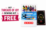 Usha Janome Wonder Stitch Electric Sewing Machine without cover | Multicolour (410050763), , Free Threads Of Joy Sewing Kit  (Open box / without box)