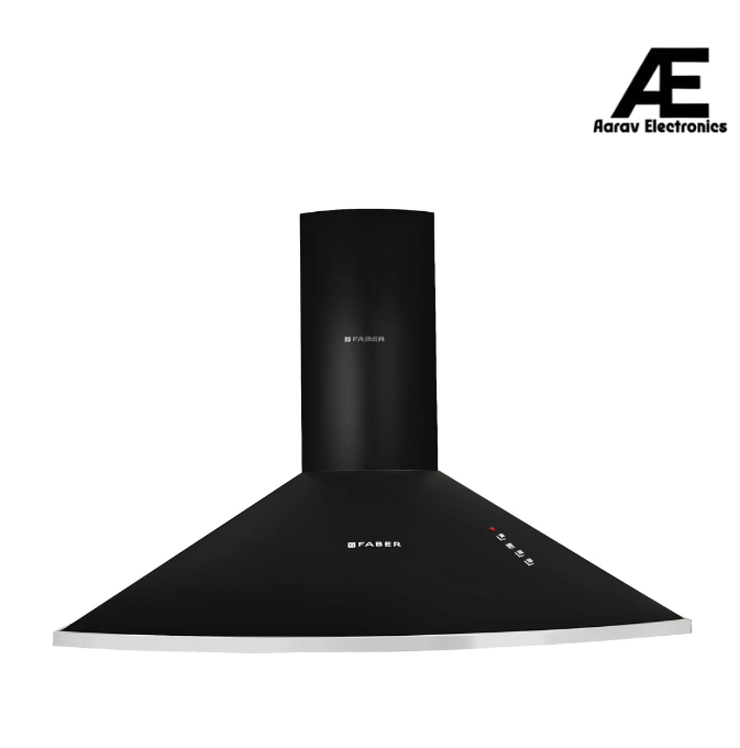 Faber CLASS PRO PB BK LTW 90 Kitchen Chimney | 90 cm, 1000 m³/hr, Baffle Filter, Push Button Control