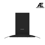 Faber FEEL ISOLA SMART DTC BK 90 Island Chimney | 90 cm, 1000 m³/hr, Triple-Layer Baffle Filter, Dual Touch Control