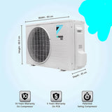 Daikin 1.5 Ton 5 Star Inverter Split AC with PM 2.5 Filter, Dew Clean Technology & 4-Way Airflow – FTKF50UV16T