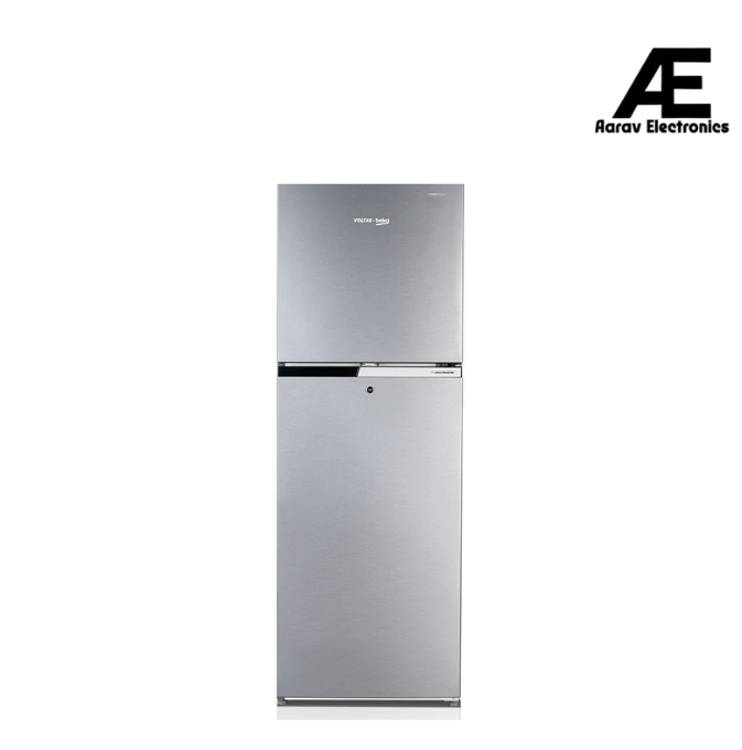 Voltas Beko RFF270D/1W0V100RXID 230L 1 Star Frost Free Double Door Refrigerator | Inverter Compressor– Brushed Silver | 2026 Model
