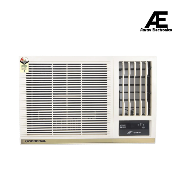 OGeneral BBA Series Window 1.2 Ton 2 Star Fixed Speed AC | Super Wave Technology | Power Saver Compressor | 3 Speed Cooling | White (AFGB14BBAA-B)