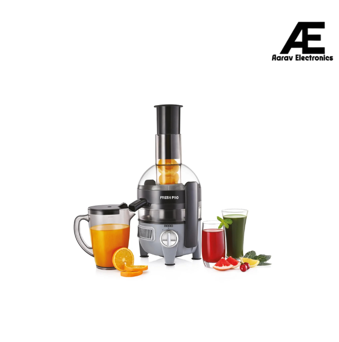 Usha Fresh Pro 500W Juicer with XL Full-Mouth Feeding Tube | 1L Juice Collector | Inverted Sieve for Easy Cleaning | 100% Copper Motor | 2-Speed Control | 5-Year Motor Warranty